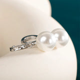 Women's Shell Pearl Hoop Earrings Fine Jewelry for Party