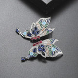 Colorful Zircon Butterfly Stud-earrings Silver 925