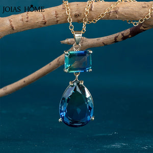 Silver 925 Geometric Pendant Necklace for Women