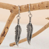 Feather Shape Silver 925 Earring For Women Party Fine Charms Jewelry