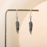 Feather Shape Silver 925 Earring For Women Party Fine Charms Jewelry