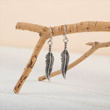 Feather Shape Silver 925 Earring For Women Party Fine Charms Jewelry