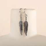 Feather Shape Silver 925 Earring For Women Party Fine Charms Jewelry