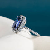 925 Silver Gemstone Ring Party Jewelry Women's Accessories Gift