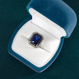 925 Silver Gemstone Ring Party Jewelry Women's Accessories Gift