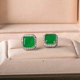 Vintage S925 Sterling Silver Stub Earring with Paraiba Tourmaline Gemstone