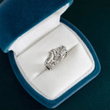 Silver 925 Cat Style Finger Ring For Women Party Metallic Stylish Girl G