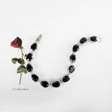 Water Drop Zircon Bracelet 925 Silver Gemstones 16 Colors Women Gift Party