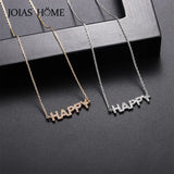 Silver 925 Jewelry Letter Necklace Zircon Micro Inlaid