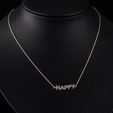 Silver 925 Jewelry Letter Necklace Zircon Micro Inlaid