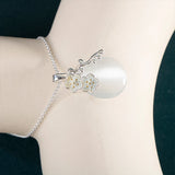 Water Drop Gemstone Necklace Cat's Eye Pendant Short Chain