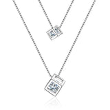 Silver Necklace For Women 925 Amethyst Zircon Pendant Gemstone Gift