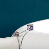 Silver Necklace For Women 925 Amethyst Zircon Pendant Gemstone Gift