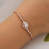 Women's Star Zircon Bracelet 925 Silver Gemstone Gift