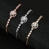 Women's Star Zircon Bracelet 925 Silver Gemstone Gift