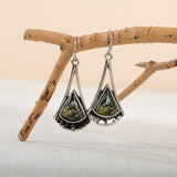 Vintage Silver 925 Drop Earrings Charm Gemstones Wedding Party Gift