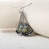 Vintage Silver 925 Drop Earrings Charm Gemstones Wedding Party Gift