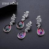 Water Drop Earrings Silver 925 Zircon Ear-drops