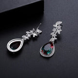Water Drop Earrings Silver 925 Zircon Ear-drops