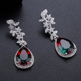 Water Drop Earrings Silver 925 Zircon Ear-drops