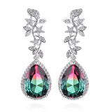 Water Drop Earrings Silver 925 Zircon Ear-drops