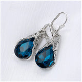 Zircon Drop Earrings 925 Sterling Silver Vintage Water Drop Wedding Female Gift