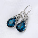 Zircon Drop Earrings 925 Sterling Silver Vintage Water Drop Wedding Female Gift