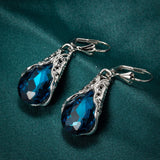 Zircon Drop Earrings 925 Sterling Silver Vintage Water Drop Wedding Female Gift