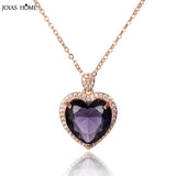 Joiashome 925 Silver Pendant Necklace with Amethyst Gemstones
