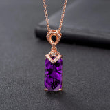 Amethyst Gemstone Pendant Necklace for Women