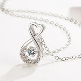 Joiashome Classic Women Silver 925 Pendant Necklace with Zircon