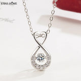 Joiashome Classic Women Silver 925 Pendant Necklace with Zircon