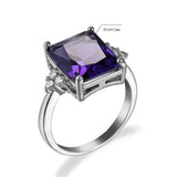 Joiashome Multicolor Zircon Rings 925 Sterling Silver Rectangle