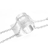 Joined Hearts Necklace 925 Sterling Silver Female Pendant DIY Necklace