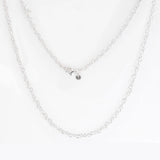 Joined Hearts Necklace 925 Sterling Silver Female Pendant DIY Necklace