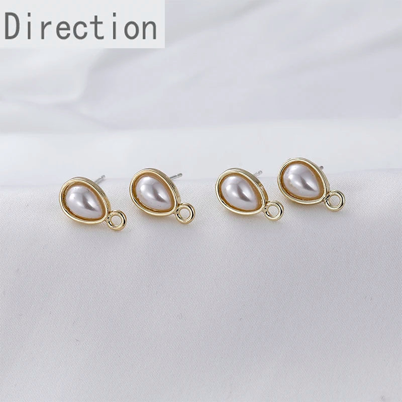 Joker Bow Pearl Love Alloy Silver Earrings DIY Accessories