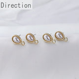 Joker Bow Pearl Love Alloy Silver Earrings DIY Accessories