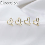 Joker Bow Pearl Love Alloy Silver Earrings DIY Accessories