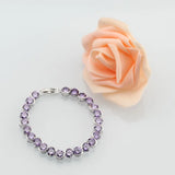Jolly Purple Zircon Silver Bracelet for Women