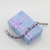 Jolly Purple Zircon Silver Bracelet for Women
