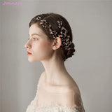Jonnafe Boho Leaf Hair Vine Bridal Jewelry Crystal Wedding Hair Piece