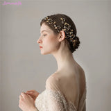 Jonnafe Boho Leaf Hair Vine Bridal Jewelry Crystal Wedding Hair Piece