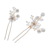 Jonnafe Porcelain Flower Bridal Hair Comb