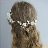 Jonnafe Porcelain Flower Bridal Hair Comb