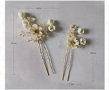 Jonnafe Porcelain Flower Bridal Hair Comb