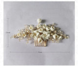 Jonnafe Porcelain Flower Bridal Hair Comb