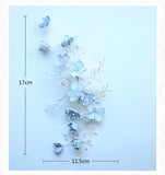 Jonnafe Floral Hair Comb Pearls Bridal Hair Jewelry