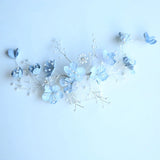 Jonnafe Floral Hair Comb Pearls Bridal Hair Jewelry