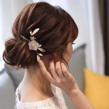 Jonnafe Natural Shell Flower Women Headpiece Bridal Small Hair Comb