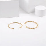 PVD Plated Bamboo Joint Open Mouth Bracelet Drop